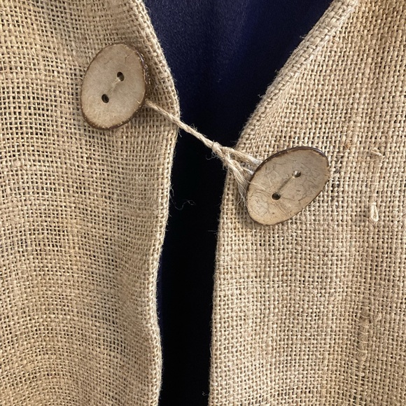 Full length burlap coat - Picture 4 of 5